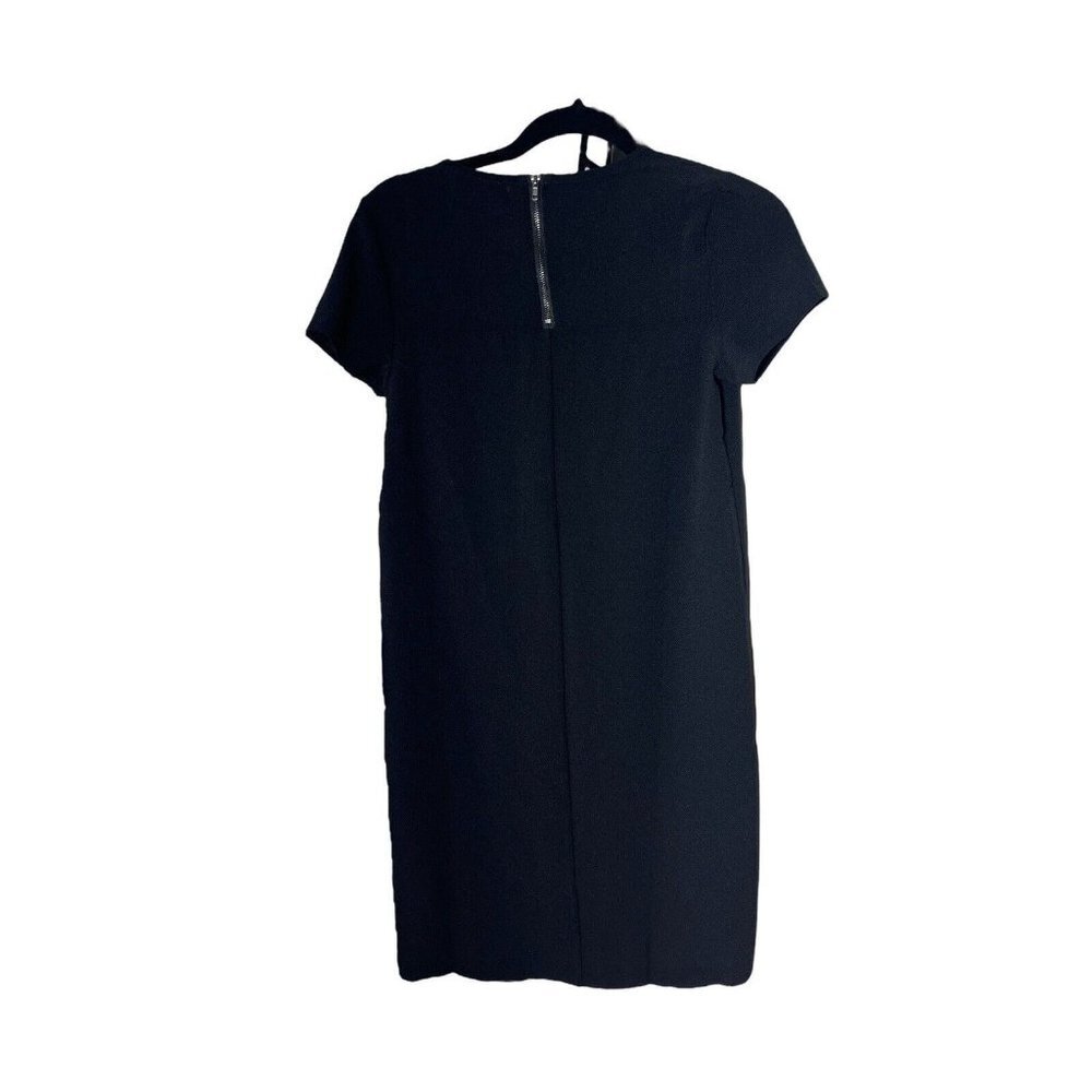 Chelsea28 Womens dress black crepe shift Size XXS Exposed back-zip closure NWT - Picture 4 of 7